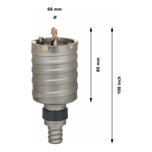 Couronne-trépan Bosch SDS max-9 68 x 80 x 108 mm