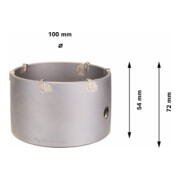 Couronne-trépan SDS plus-9 100 mm 100 x 50 x 72 mm, 6-4