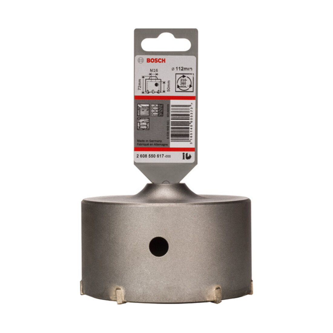 Couronne-trépan SDS plus-9 112 mm 112 x 50 x 72 mm, 6