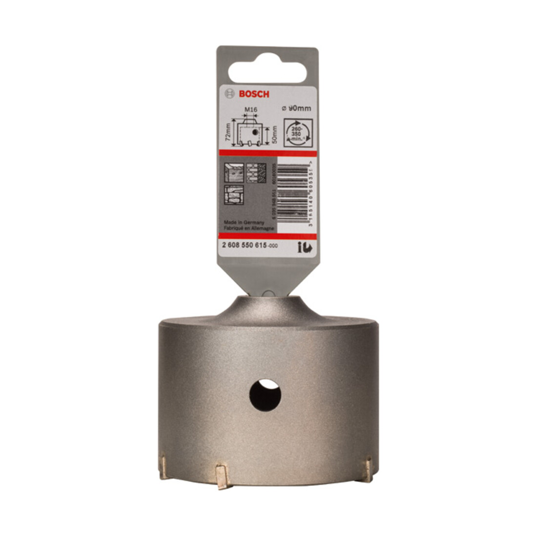 Couronne-trépan SDS plus-9 90 mm 90 x 50 x 72 mm, 6