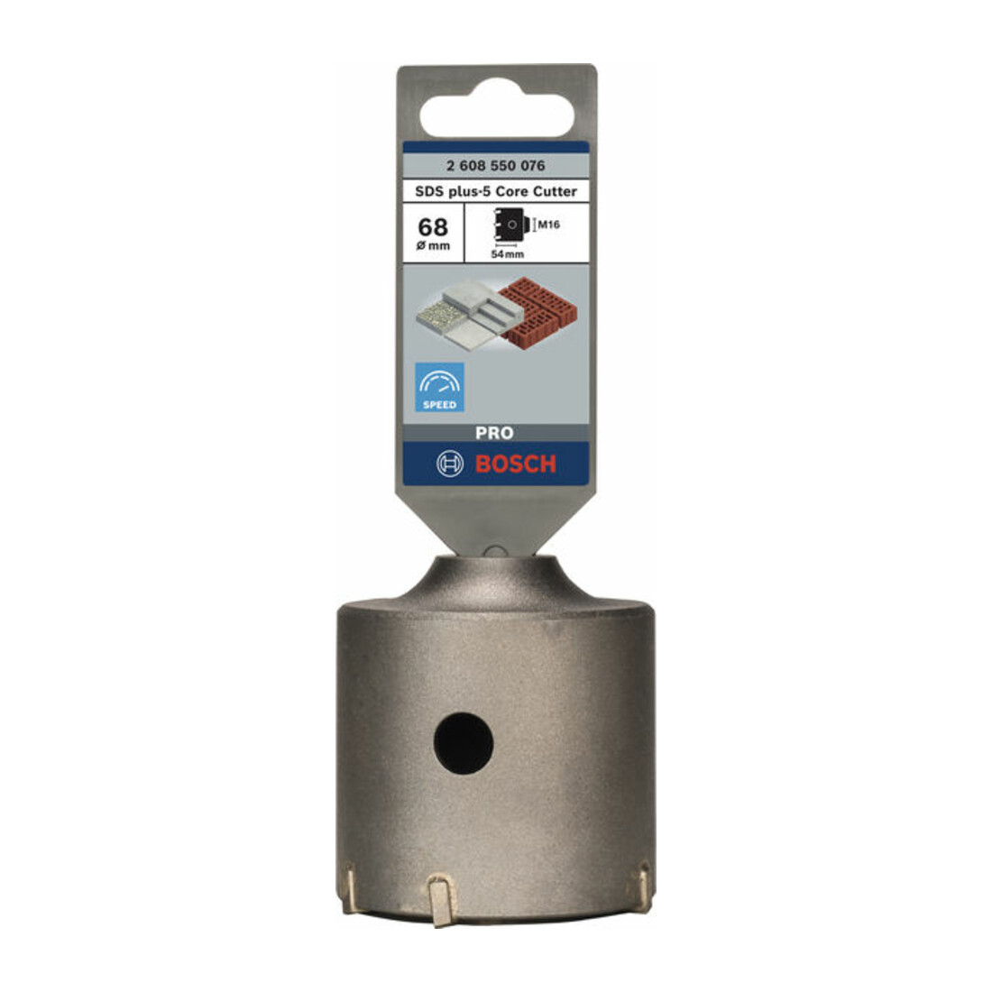 Couronne-trépan SDS plus-9 pour adaptateur six pans 68 x 50 x 80 mm, 6