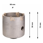 Couronne-trépan SDS plus-9 pour adaptateur six pans 68 x 50 x 80 mm, 6-4
