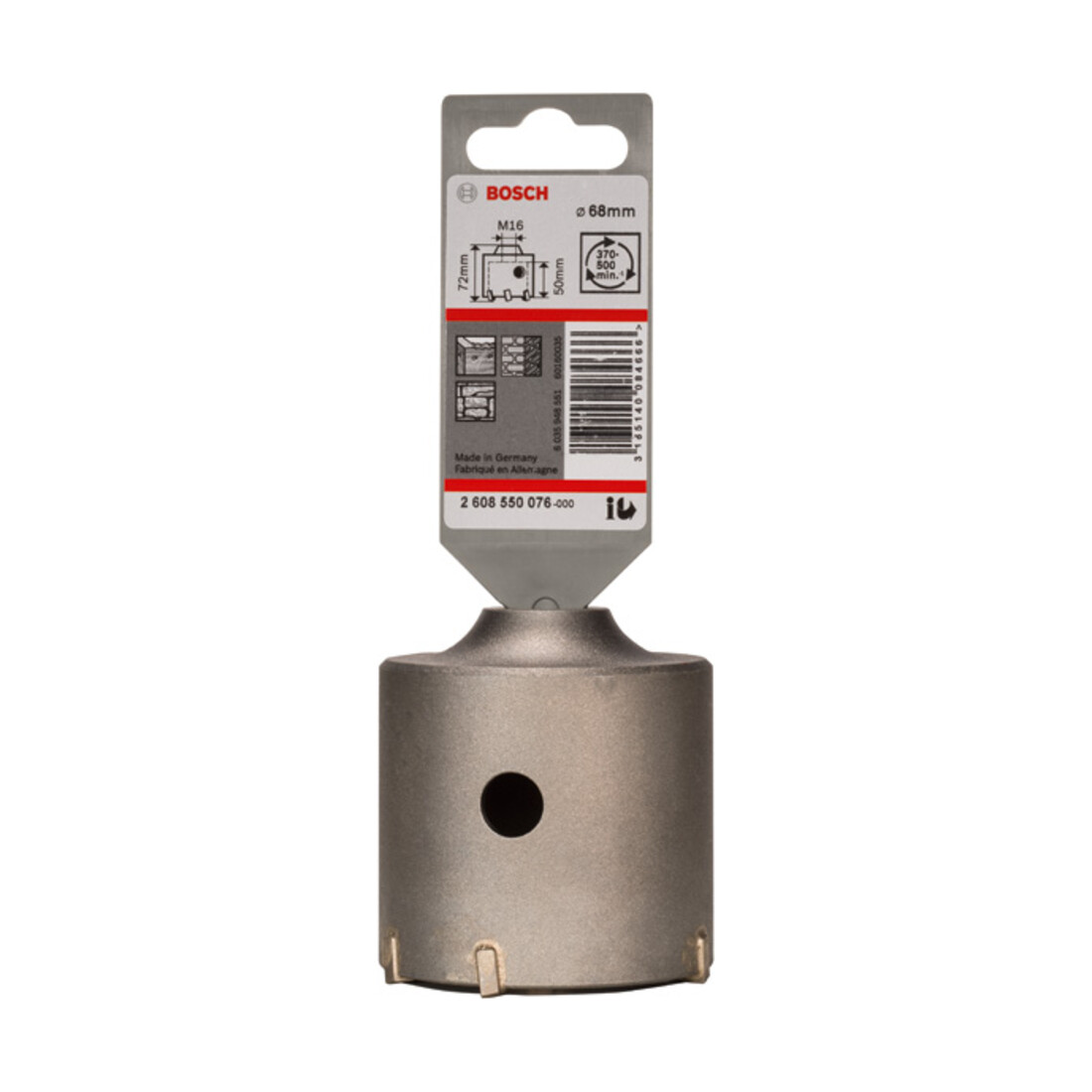 Couronne-trépan SDS plus-9 pour adaptateur six pans 68 x 50 x 80 mm, 6