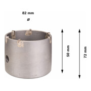 Couronne-trépan SDS plus-9 pour adaptateur six pans 82 x 50 x 80 mm, 6-4