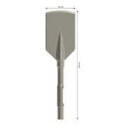 Couteau à asphalte à queue six pans 30 mm 450 x 125 mm-4