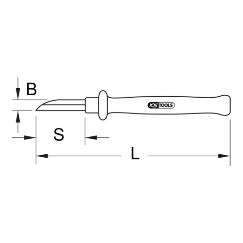 Couteau à dénuder avec revêtement isolant, 205 mm