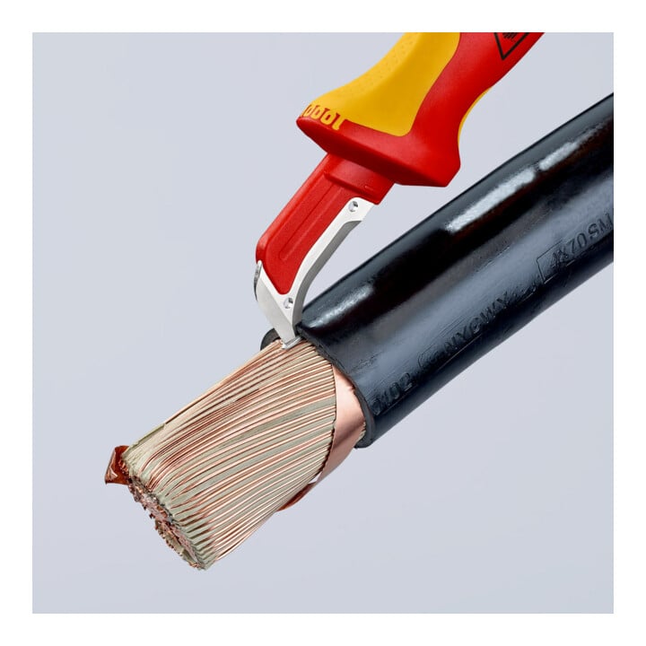 Couteau à dénuder, avec sabot de guidage Knipex