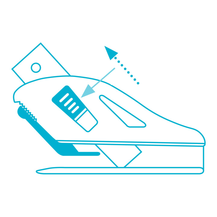 Couteau de sécurité Martor SECUMAX MOBILEX avec lame rectangulaire 37020