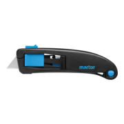 Couteau de sécurité Martor Secupro Maxisafe avec lame trapézoïdale et glissière sur trois côtés