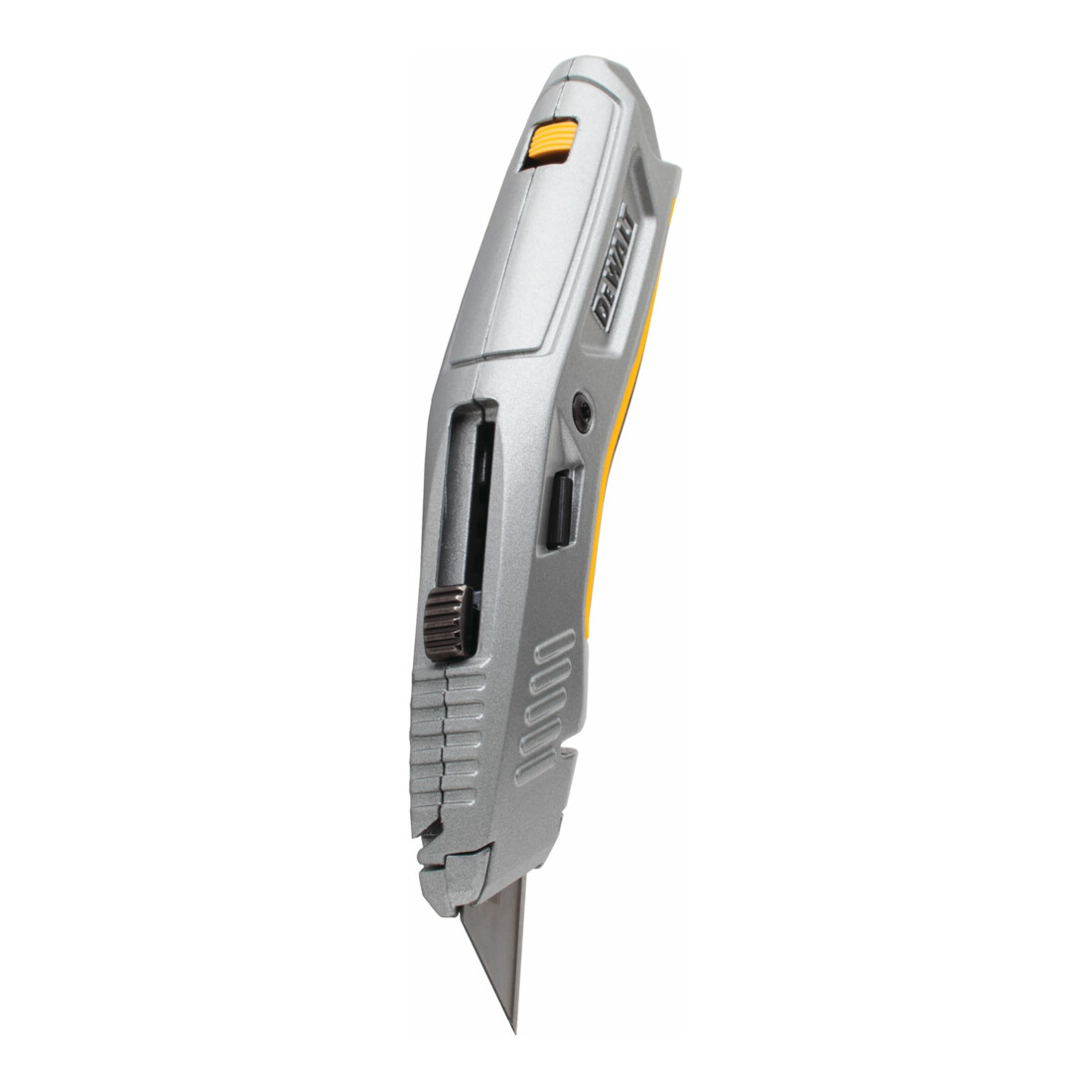 Couteau de travail à lame rétractable DEWALT, boîtier entièrement métallique, y compris 5 lames de rechange trempées par induction DWHT10319-0