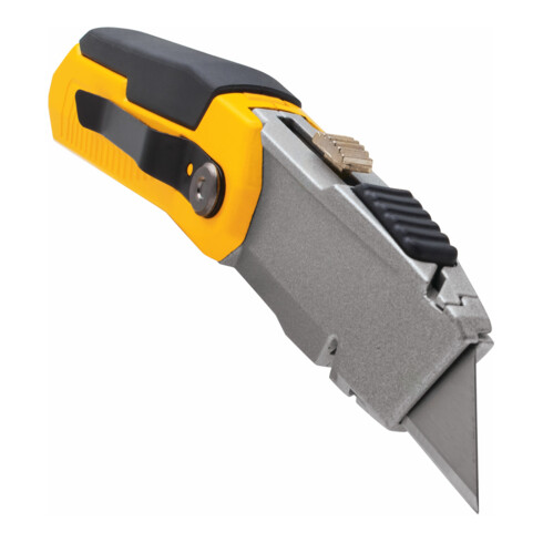 Couteau de travail DEWALT à lame rétractable, boîtier pliable, y compris 3 lames de rechange trempées par induction DWHT10035-0