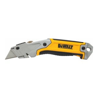 Couteau de travail DEWALT à lame rétractable, chargeur de lames intégré, boîtier en métal moulé sous pression, y compris 5 lames de rechange trempées par induction DWHT10046-0