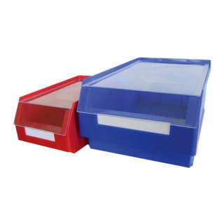 Couvercle à poser L350xl200mm transparent polystyrène adapté à boîtes de rangeme