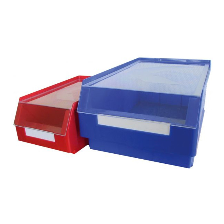 Couvercle à poser L350xl200mm transparent polystyrène adapté à boîtes de rangeme