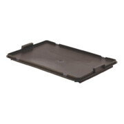 Couvercle Alfred Häner L600xl400mm noir PP pour bac gerbable LA-KA-PE