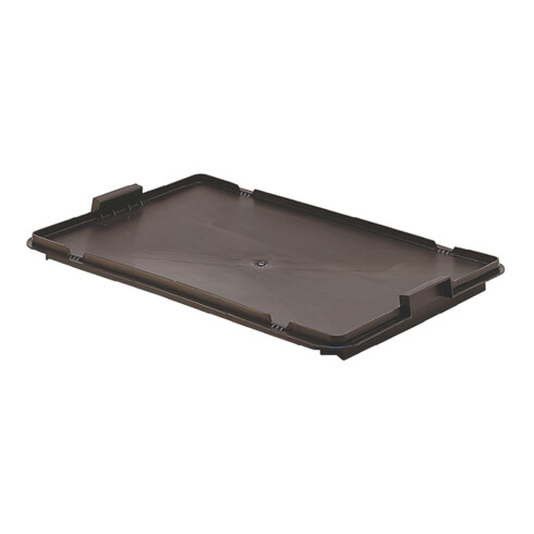 Couvercle Alfred Häner L600xl400mm noir PP pour bac gerbable LA-KA-PE