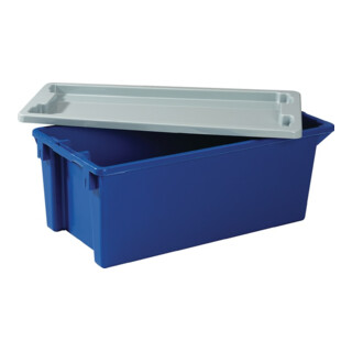 Couvercle L600xl400mm gris polystyrène adapté au bacs gerbables-emboîtables