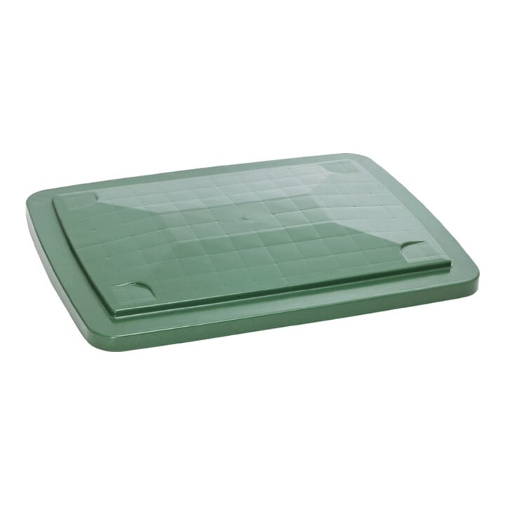 Couvercle L945xl725mm vert polyéthylène HD adapté à cont. transp. 400 l CRAEMER