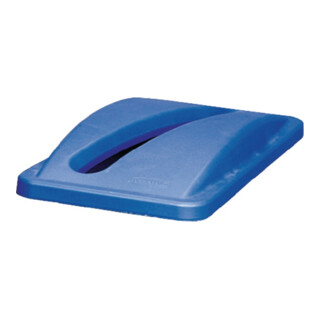 Couvercle polyéthylène bleu l.290xP520mm poubelles de tri 60 l p. le papier RUBB