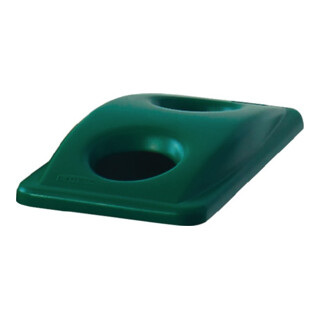 Couvercle polyéthylène vert l.290xP520mm poubelles de tri 60 l p. les bouteilles