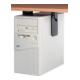 CPU-Halter Trgf.40kg f.Tischplatte 20mm grau H.310-555mm
