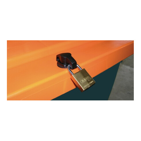 Craemer Transportbehälter basaltgrau 400l m. Deckel orange L945xB725xH930mm