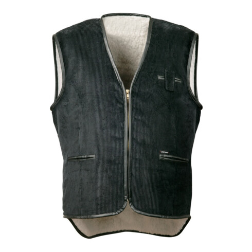 CRAFTLAND gilet de protection en large velours côtelé, T. 3XL, noir