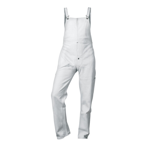 CRAFTLAND pantalon bavette de soudeur, cuir pleine fleur, taille XL, naturel