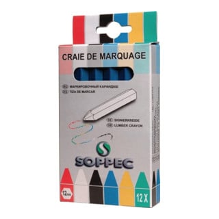 Craie de marquage boîte avec 12 un.en bleu boîte