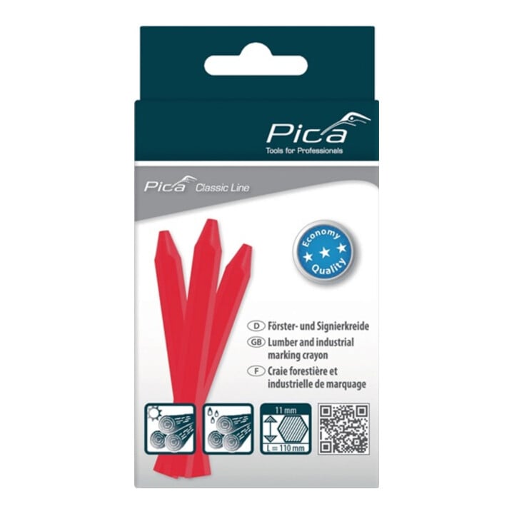 Craie de marquage Pica Classic ECO 591 rouge sans emballage papier Pica Classic
