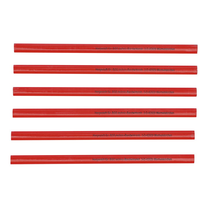 Crayons de menuisier 250 mm 6 pièces BGS Do it yourself