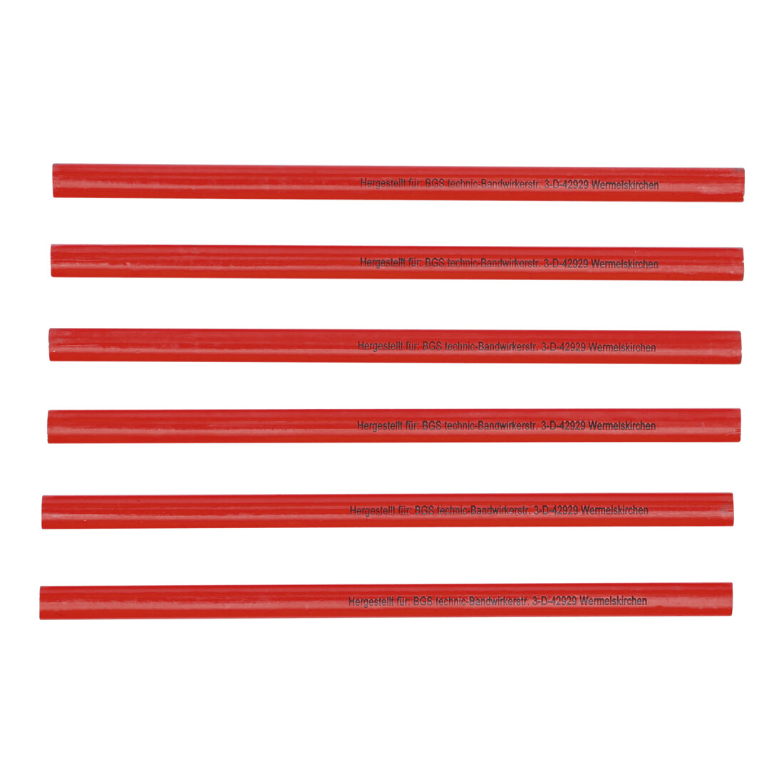 Crayons de menuisier 250 mm 6 pièces BGS Do it yourself