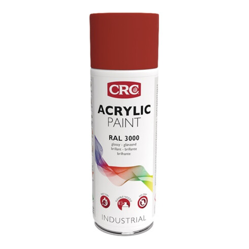 CRC Farb-Schutzlack-Spray ACRYL RAL Feuerrot glänzend 3000 400 ml Spraydose