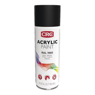 CRC Farb-Schutzlack-Spray ACRYL RAL tiefschwarz glänzend 9005 400 ml Spraydose