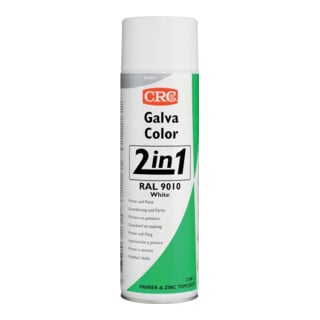 CRC Galvacolor 9010 Blanc Peinture antirouille 2-en-1 500 ml