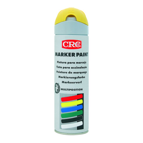 CRC MarkerPaint Marqueur Mat Jaune 500ml Bombe