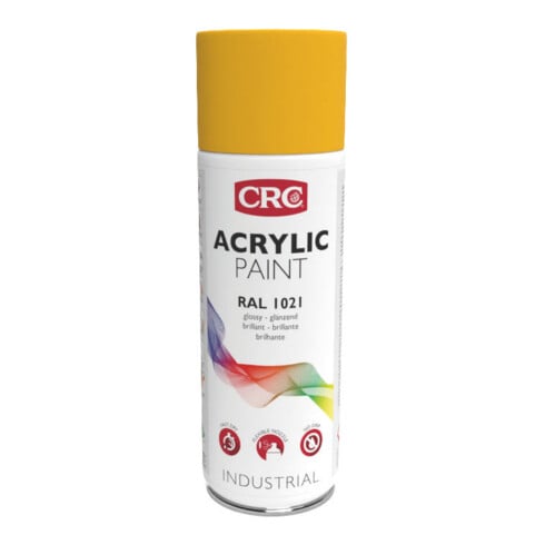 CRC Peinture couleur Acrylic Paint jaune colza, Contenance : 400ml