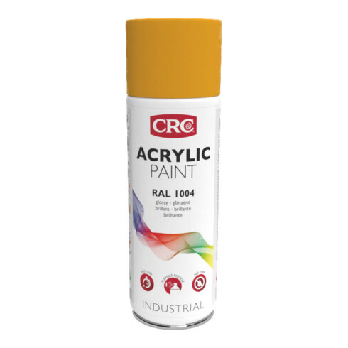 CRC Peinture couleur Acrylic Paint jaune or, Contenance : 400ml