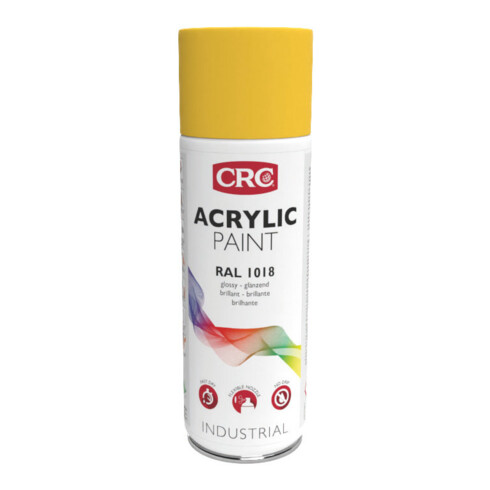 CRC Peinture couleur Acrylic Paint jaune zinc, Contenance : 400ml