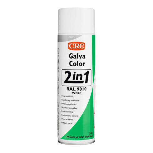 CRC Spray anticorrosivo allo zinco Galvacolor 2in1, 500ml, Bianco