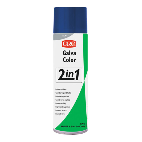 CRC Spray anticorrosivo allo zinco Galvacolor 2in1, 500ml, Blu1