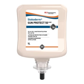Crème de protection p. les mains anti-UV Stokoderm Sun Protect 50 PURE 1 l non p