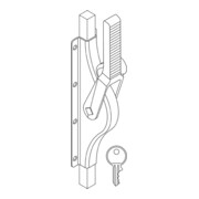 Crémone à espagnolette 902Z galvanisée pour barre de 10 mm avec PZ-4