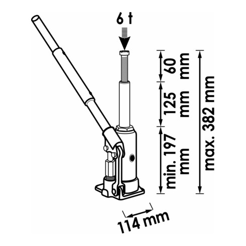 Cric bouteille 6 tonnes V2478 VIGOR