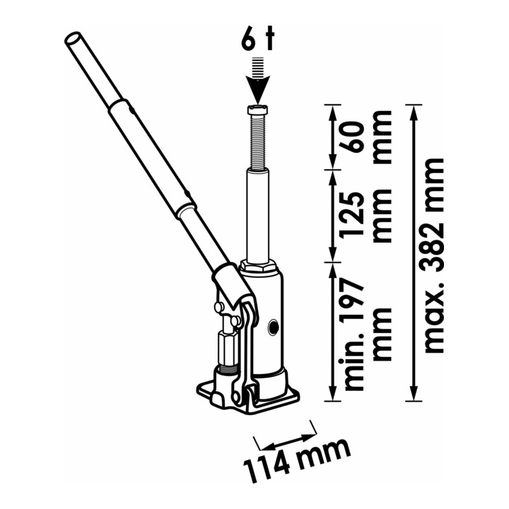 Cric bouteille 6 tonnes V2478 VIGOR
