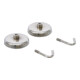 Crochet magnétique rond Ø 35 mm 2 pièces BGS Do it yourself-3