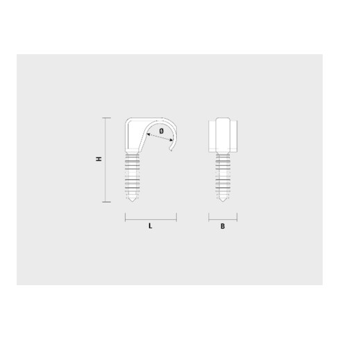 Crochet nylon taclip simple 18 Réf. FTS (100 pcs) CELO