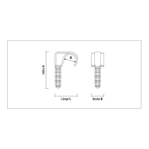 Crochet nylon taclip simple 18 Réf. FTS (100 pcs) CELO
