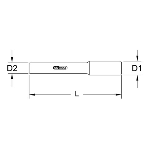 Crochet pour embouts 3/8" avec revêtement isolant, 250 mm