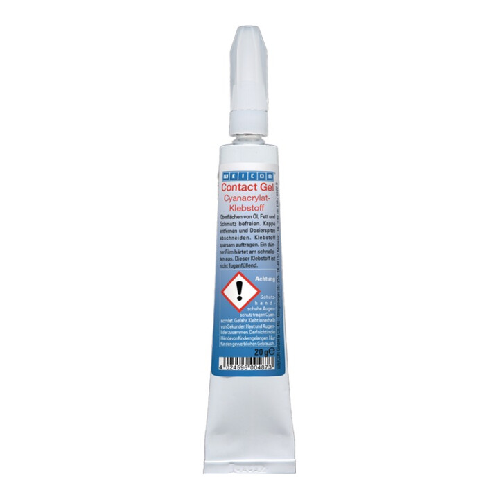 Cyanacrylklebstoff Contact Gel 20g farblos,klares Gel Tube WEICON